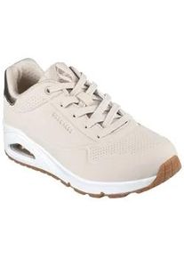 Sneaker Skechers "UNO GOLDEN AIR", Damen, Gr. 39, beige, Lederimitat, kontrastfarbene Details, Schuhe Sneaker, Freizeitschuh, Halbschuh, Schn&uuml;rschuh mit Metallic-Einsatz, Topseller