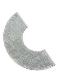 Brosche DeMarie "Kragenklemme aus Aluminium geb&uuml;rstet + gewolkt", grau, Broschen, Damen, Metall, Brosche