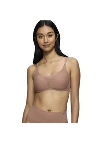 B&uuml;gelloser BH Triumph "Shape Smart P", Damen, Gr. 1, N-Gr, braun (toasted almond), Microtouch, Obermaterial: 51% Polyamid, 25% Polyester, 24% Elasthan, unifarben, BHs, gl&auml;ttend, wattiert, tiefer V-Ausschnitt, formend