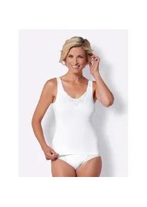 Achselhemd, Damen, Gr. 52, 2 Stk., Normalgr&ouml;&szlig;en, wei&szlig;, 100% Baumwolle, Unterhemden