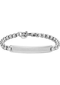 Armband Fossil "Schmuck Geschenk Edelstahl Knox ID Armkette", silber (edelstahlfarben), Armb&auml;nder, Damen, 22cm, Edelstahl, Armband