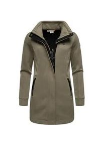 Sweatjacke Ragwear "Letrice Bonded", Damen, Gr. XXXL(46), braun, Sweatware, Obermaterial:100% Polyester; Futter: 100% Polyester, tailliert Po-bedeckend, hoch geschlossener Ausschnitt, &Auml;rmel ohne &Auml;rmelschlitz normaler Saum, Sweatjacken Sweatjacke, Elegante Zip-Jacke mit hohem Kragen in Feinstrickoptik