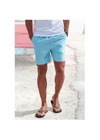 Shorts John Devin "Bermuda", Herren, Gr. XL, N-Gr, blau (t&uuml;rkis), Web, Obermaterial: 97% Baumwolle, 3% Elasthan, unifarben, regular fit kurz, Hosen Shorts, kurze Hose aus elastischer, gewebter Baumwollqualit&auml;t