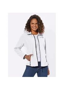 Fleecejacke Casual Looks, Damen, Gr. 48, beige (ecru), 100% Polyester, unifarben, Jacken Fleecejacke