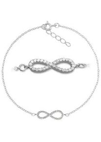 Armband Firetti "Schmuck Geschenk Silber 925 Armschmuck Armkette Ankerkette Infinity", bunt (silberfarben, wei&szlig;, wei&szlig;), Armb&auml;nder, Damen, 19cm, Silber 925 (Sterlingsilber), Armband, Made in Germany - mit Zirkonia (synth.)