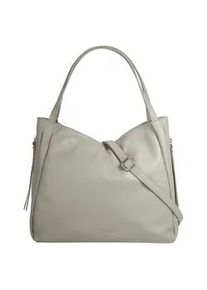 Umh&auml;ngetasche Samantha Look, Damen, Gr. B/H/T: 35cm x 30cm x 14cm onesize, grau, Leder, clean, Taschen Umh&auml;ngetasche, echt Leder, Made in Italy