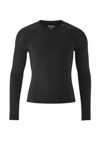 Funktionsshirt Gonso "BASE SHIRT LONGSLEEVE M", Herren, Gr. L, schwarz, 87% Polyamid, 13% Elasthan, Rundhals, Shirts Funktionsshirt, Herren Unterhemd langarm, Radunterhemd, Tight fit