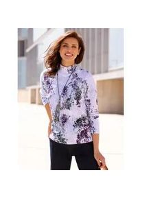 Strickpullover Inspirationen "Pullover", Damen, Gr. 54, lila (flieder, bedruckt), 60% Viskose, 40% Baumwolle, bedruckt, gemustert, mehrfarbig, Pullover Strickpullover