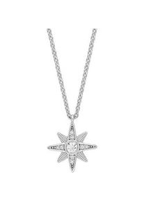 Kette mit Anh&auml;nger Engelsrufer "Kette Sternenanh&auml;nger", silber (silberfarben, kristallwei&szlig;), Halsketten, Damen, Silber 925 (Sterlingsilber), L: 44, mit Zirkonia (synth.)