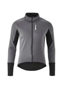 Fahrradjacke Gonso "ROAD JACKET SOFTSHELL M", Herren, Gr. XL, grau, 80% Polyester, 15% Polyamid, 5% Elasthan, Rundhals, Jacken Fahrradjacke, Herren Softshell-Jacke, atmungsaktive Radjacke, Tight Fit