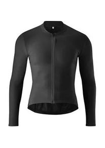 Radtrikot Gonso "SITIVO Jersey Longsleeve M", Herren, Gr. L, schwarz, 80% Polyester, 15% Elasthan, 5% Polyamid, Rundhals, Trikots, Herren Fahrradtrikot langarm, Full-Zip Trikot, Tight Fit