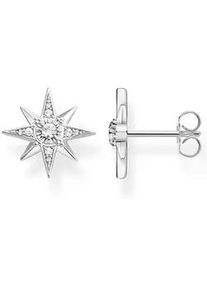 Paar Ohrstecker Thomas Sabo "Stern silber", bunt (silberfarben, wei&szlig;, kristallwei&szlig;), Ohrringe, Damen, Silber 925 (recycelt), mit Zirkonia (synth.)