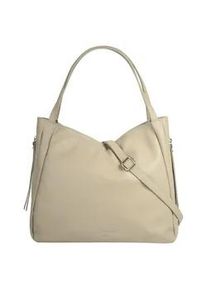 Umh&auml;ngetasche Samantha Look, Damen, Gr. B/H/T: 35cm x 30cm x 14cm onesize, beige, Leder, clean, Taschen Umh&auml;ngetasche, echt Leder, Made in Italy