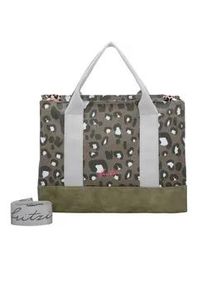 Henkeltasche Fritzi aus Preussen "Canvas Tote Bag", Damen, Gr. B/H/T: 14cm x 29,5cm x 40cm, gr&uuml;n, Baumwolle, unifarben, Taschen, mit verstell- und abnehmbarem Schulter-Riemen