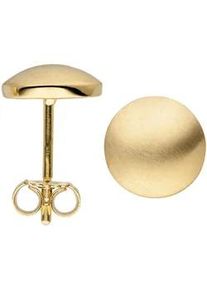 Paar Ohrstecker Jobo "Matte Ohrringe 8 mm", gold (gelbgold 333), Ohrringe, Damen, 8mm, Gelbgold 333, 333 Gold