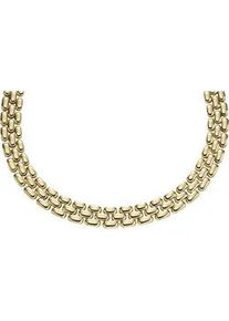 Kette ohne Anh&auml;nger Fossil "Schmuck Geschenk Edelstahl Halskette Arden", gold (gelbgoldfarben), Halsketten, Damen, Edelstahl, L: 45,5 B: 14,1mm, B:14,1mm