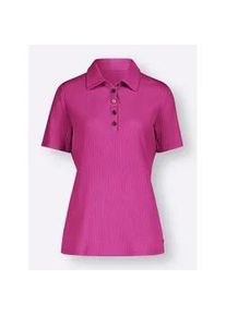 Poloshirt Casual Looks "Poloshirt", Damen, Gr. 54, pink (magenta), 95% Viskose, 5% Elasthan, unifarben, Shirts
