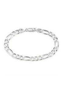 Armband Bruno Banani "Schmuck Geschenk Silber 925 Armschmuck Armkette Figarokette" Gr. 21, silber (silberfarben), Armb&auml;nder, Herren, 21, Silber 925 (Sterlingsilber), Armband