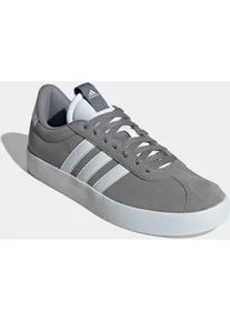 Sneaker Adidas SPORTSWEAR "VL COURT 3.0", Herren, Gr. 37, grau (grau three, ftwr wei&szlig;, ftwr wei&szlig;), Leder, Synthetik, Schuhe Sneaker, inspiriert vom Design des Adidas samba