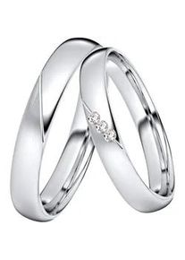 Trauring DOOSTI "Schmuck Geschenk Silber 925 Trauring Ehering Partnerring LIEBE" Gr. 62, silber (silberfarben), Fingerringe, Damen, 62,mit Zirkonia, Silber 925 (Sterlingsilber), 3,5mm, Trauring, wahlweise mit oder ohne Zirkonia