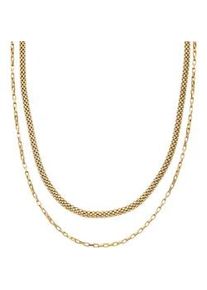 Kette ohne Anh&auml;nger Skagen "Schmuck Geschenk Edelstahl Halskette Merete", gold (gelbgoldfarben), Halsketten, Damen, Edelstahl, L: 51 B: 5mm, B:5mm