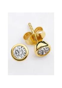 Paar Ohrstecker Lady, gold (gelbgold 375), Ohrringe, Damen, Metall