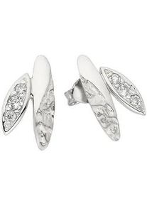 Paar Ohrstecker Bruno Banani "Schmuck", silber (silberfarben, kristallwei&szlig;, kristallwei&szlig;), Ohrringe, Damen, Silber 925 (Sterlingsilber), mit Zirkonia (synth.)