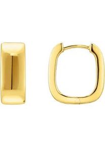 Paar Creolen Thomas Sabo "Schmuck Silber 925 Ohrringe mit eckiger Form", gold (gelbgoldfarben), Ohrringe, Damen, Silber 925 (recycelt)