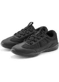 Sneaker Lascana "Freizeitschuh, Halbschuh, Turnschuhe", Damen, Gr. 41, schwarz, Obermaterial: 50% Lederimitat, 50% Textilmaterial. Decksohle: 100% Textilmaterial. Futter: 100% Textilmaterial. Laufsohle: 100% Synthetik, unifarben, Basic, Schuhe Sneaker, zum Reinschl&uuml;pfen mit elastischen Schn&uuml;rb&auml;ndern VEGAN