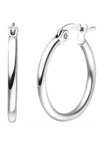 Paar Creolen Jobo, silber (edelstahlfarben), Ohrringe, Damen, 20mm, Edelstahl, Edelstahl 20 mm