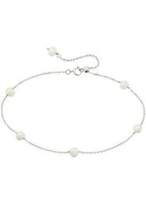 Armband "Schmuck Geschenk Armband mit Perlen", bunt (silberfarben, wei&szlig;), ANISTON JEWELRY & WATCHES, Armb&auml;nder, Damen, 24cm, Perlen Silber 925 (Sterlingsilber), Perlen, Silber 925 (Sterlingsilber), Armband, mit Perle (synth.)