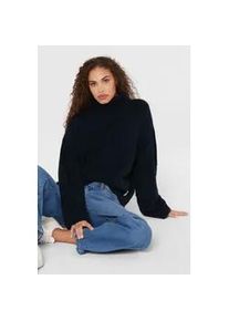 Rollkragenpullover SENSES.THE LABEL, Damen, Gr. XL/XXL, blau, Strick, Material: 60% Polyacryl, 15% Polyamid, 10% Wolle, 10% Viskose, 5% Alpaka, unifarben, loose fit normal, Rundhals, eingesetzt Rippb&uuml;ndchen, Pullover Rollkragenpullover