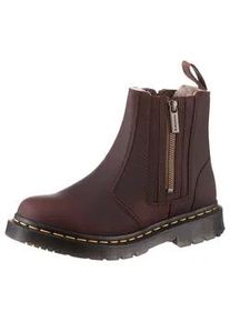 Chelseaboots Dr. Martens "2976 Alyson", Damen, Gr. 37, rot (rotbraun), Leder, unifarben, Schuhe Chelseaboots, Chunky Boots, Plateau Schuh, Boots mit Blockabsatz