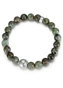 Perlenarmband Firetti "Schmuck Geschenk Armschmuck Armkette Perle", gr&uuml;n (edelstahlfarben, gr&uuml;n, gr&uuml;n), Armb&auml;nder, Damen, 16cm, Edelstahl Nylon, Edelstahl, Nylon, Perlenarmband, mit T&uuml;rkis