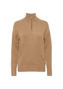 Troyer oxmo "Troyer OXRita", Damen, Gr. S, beige (tannin melange), Obermaterial: 50% Viskose CV. 27% Nylon NY. 23% Polyester PES., Pullover Troyer