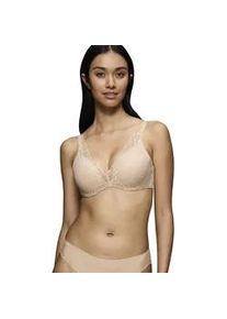 B&uuml;gel-BH Triumph "Body Make-Up Illusion Lace", Damen, Gr. 85, Cup D, beige, Microtouch, Obermaterial: 51% Polyamid, 35% Polyester, 14% Elasthan, leicht gl&auml;nzend, unifarben, BHs B&uuml;gel-BH, Komfort-B&uuml;gel, wattiert, Spitze, weiche Microfaser, tiefes Dekollet&eacute;