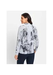 Strickpullover Inspirationen "Pullover", Damen, Gr. 38, grau (hellgrau, bedruckt), 60% Viskose, 40% Baumwolle, bedruckt, gemustert, mehrfarbig, Pullover Strickpullover