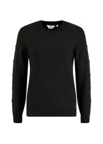 Longpullover oxmo "Pullover OXDotta", Damen, Gr. S, schwarz, Obermaterial: 50% Viskose CV. 27% Nylon NY. 23% Polyester PES., Pullover Longpullover