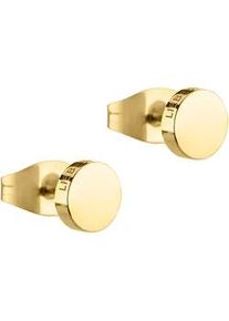 Paar Ohrstecker Liebeskind Berlin "Schmuck Geschenk Edelstahl Ohrringe Kreis", gold (gelbgoldfarben), Ohrringe, Damen, 5mm, Edelstahl