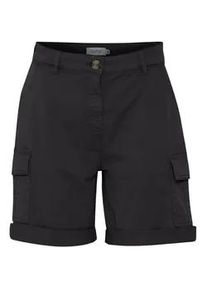 Cargoshorts oxmo "Cargoshorts OXChanice", Damen, Gr. 36, N-Gr, schwarz, Obermaterial: 98% Baumwolle CO. 2% Elasthan EL., Hosen