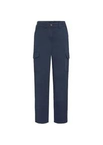 Cargohose oxmo "Cargohose OXLOCO", Damen, Gr. S, N-Gr, blau (total eclipse), Obermaterial: 98% Baumwolle CO. 2% Elasthan EL., Hosen Cargohose