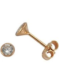 Paar Ohrstecker Firetti "Schmuck Geschenk Silber 925 Ohrschmuck Solit&auml;r" Gr. 2, rosa (ros&eacute;goldfarben, kristallwei&szlig;), Ohrringe, Damen, 2, Silber 925 (Sterlingsilber), mit Zirkonia (synth.)