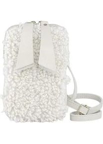 Umh&auml;ngetasche "Flausch", Damen, Gr. B/H/T: 19cm x 13cm x 3cm onesize, beige (creme), Leder, Collezione Alessandro, Taschen Umh&auml;ngetasche, Made in Italy, Echt Leder