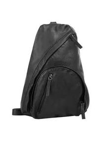 Umh&auml;ngetasche wouwou, Damen, Gr. B/H/T: 36cm x 25cm x 8cm onesize, schwarz, Leder, vintage, Taschen Umh&auml;ngetasche, echt Leder