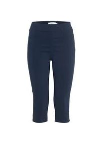 Caprihose oxmo "Caprihose OXKeana", Damen, Gr. S, N-Gr, blau (copenhagen night), Obermaterial: 75% Viskose CV. 21% Nylon NY. 4% Elasthan EL., Hosen Caprihose