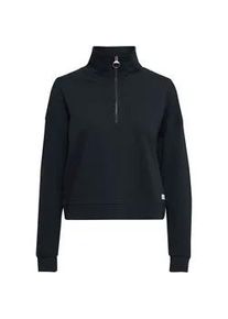 Troyer oxmo "Troyer OXGrete", Damen, Gr. XL, blau (total eclipse), Obermaterial: 60% Baumwolle CO. 40% Polyester PES., Pullover Troyer