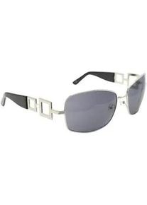 Sonnenbrille "Tokio", Damen, silber (silbern), Collezione Alessandro, unifarben, Sonnenbrillen Sonnenbrille, mit Metallverzierung