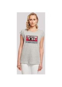 T-Shirt F4NT4STIC "Stranger Things Cassette For Will", Damen, Gr. XXL, grau (erdgrau), Obermaterial: 100% Baumwolle, regular fit, Rundhals, ohne B&uuml;ndchen, Shirts T-Shirt, Premium Qualit&auml;t