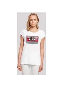 T-Shirt F4NT4STIC "Stranger Things Cassette For Will", Damen, Gr. S, wei&szlig;, Obermaterial: 100% Baumwolle, regular fit, Rundhals, ohne B&uuml;ndchen, Shirts T-Shirt, Premium Qualit&auml;t