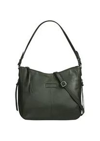 Shopper Bruno Banani, Damen, Gr. B/H/T: 35cm x 28cm x 13cm onesize, gr&uuml;n (oliv), Leder, leicht gl&auml;nzend, unifarben, Taschen Shopper, echt Leder